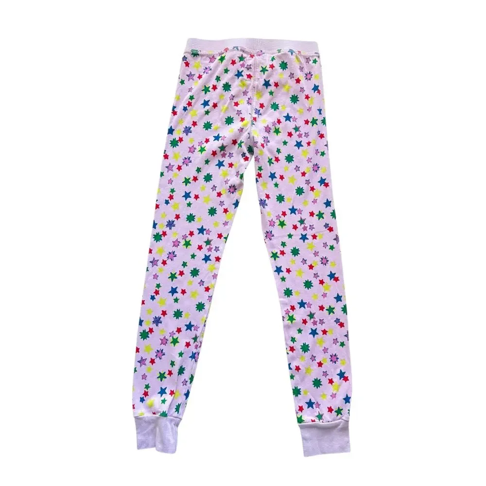 Crewcuts Pink Stars Long John Pajamas Size 12